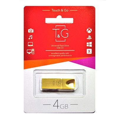 USB Flash Drive 4Gb T&G 117 Metal series Gold (TG117GD-4G) -  1