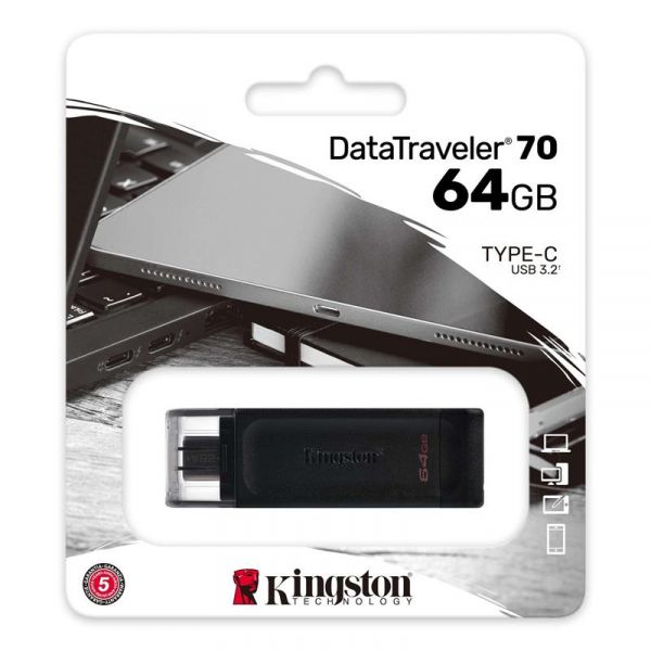 USB   Kingston 64GB DataTraveler 70 USB 3.2 / Type-C (DT70/64GB) -  3