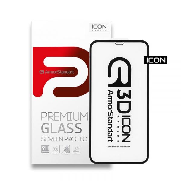 �������� ������ Armorstandart Icon ��� Apple iPhone 11/XR Black, 0.33mm, 3D (ARM55979-GI3D-BK) - �������� 1