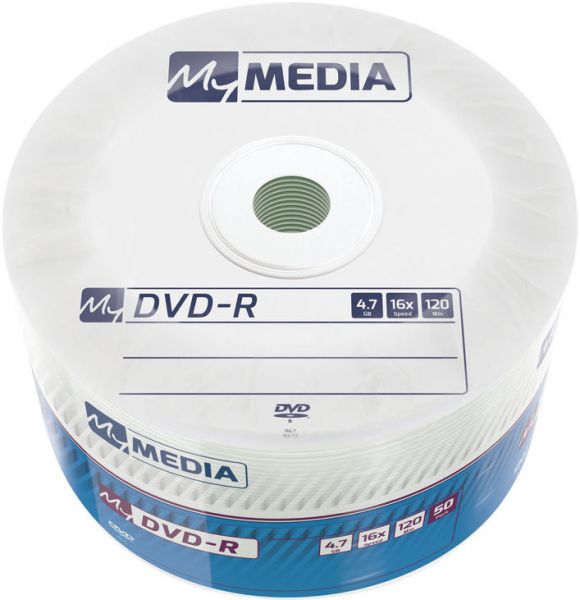  DVD MyMedia DVD-R 4.7GB 16X Wrap MATT SILVER 50 (69200) -  1