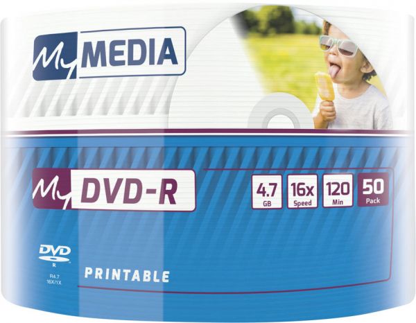 ���� DVD MyMedia DVD-R 4.7GB 16X Wrap Printable 50�� (69202) - �������� 1