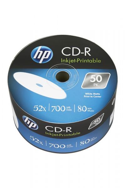 CD-R HP (69301 /CRE00070WIP-33) 700MB 52x IJ Print, ��� ��������, 50 �� - �������� 1
