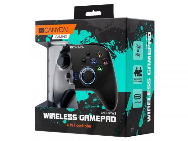 ������� Canyon CND-GPW3, Black, ������������, ��� �� / PS3 / Android / Nintendo Switch, 16 ������, ������� ��������, �������������� ��������� ������, 600 mAh - �������� 4