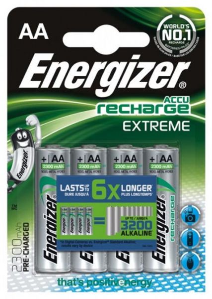  Energizer Recharge Extreme AA/HR06 LSD Ni-MH 2300 mAh BL 4 -  1