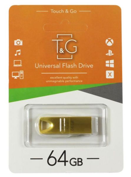 USB Flash Drive 64Gb T&G 117 Metal series Gold (TG117GD-64G) - �������� 1