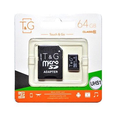 ����� ������ microSDHC, 64Gb, Class10 UHS-I, T&G, SD ������� (TG-64GBSDCL10-01) - �������� 1
