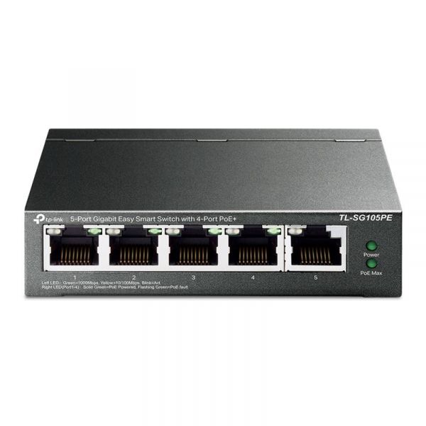 ���������� TP-Link TL-SG105PE (1�GE, 4xGE PoE+, max PoE 65W, Easy Smart) - �������� 1