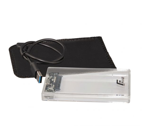   2.5" Frime Clear, USB 3.0, 1xSATA HDD, Plastic (FHE80.25U30) -  1