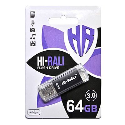- USB3.0 64GB Hi-Rali Rocket Series Black (HI-64GB3VCBK) -  1