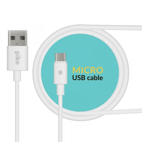  Piko CB-UM11 USB-microUSB 1.2 White (1283126496172) -  1