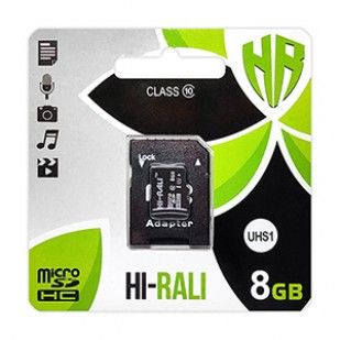 ����� ������ microSDHC, 8Gb, Class10 UHS-I, HI-RALI, SD ������� (HI-8GBSD10U1-01) - �������� 1
