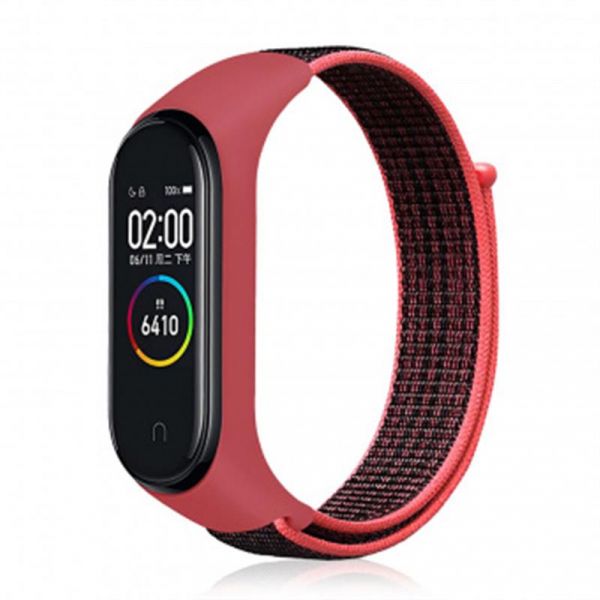 ������� BeCover Nylon Style ��� Xiaomi Mi Smart Band 5 Black/Red (705416) - �������� 1