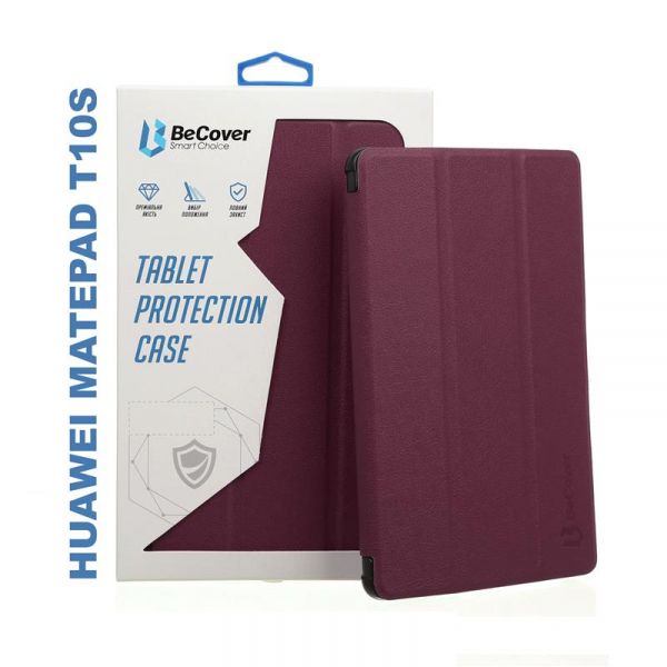 �����-������ BeCover Smart Case ��� Huawei MatePad T10s Red Wine (705405) - �������� 1