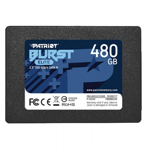  SSD 2.5" 480GB Burst Elite Patriot (PBE480GS25SSDR) -  1