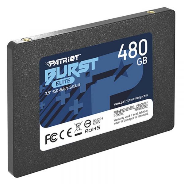  SSD 2.5" 480GB Burst Elite Patriot (PBE480GS25SSDR) -  2