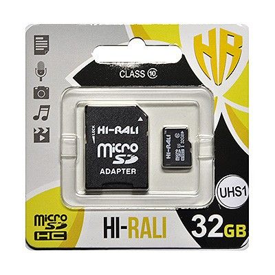   MicroSDHC   32GB UHS-I U3 Class 10 Hi-Rali + SD-adapter (HI-32GBSD10U3-01) -  1