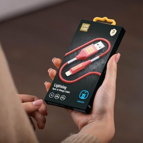 ������ Luxe Cube Armored USB-Lightning, 1�, ������� (8886668686099) - �������� 2