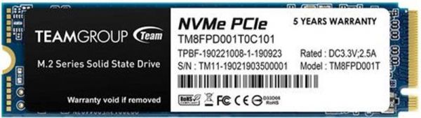 SSD  Team MP33 Pro 1TB M.2 2280 PCIe 3.0 x4 3D TLC (TM8FPD001T0C101) -  1