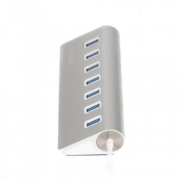  Maxxter USB 3.0 Type-A 7 ports silver (HU3A-7P-01) -  3