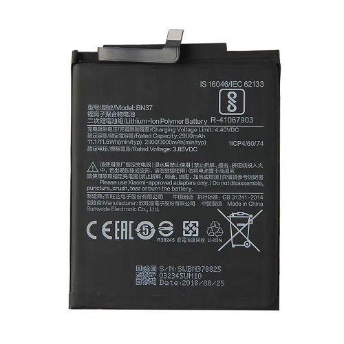   Xiaomi Redmi 6/6A (BN37) 3000mAh (A13722) -  1