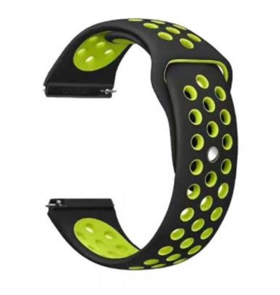 ������� BeCover Nike Style ��� Amazfit Stratos 1/2/2S/3/GTR 2/GTR 47mm/GTR Lite 47mm/Nexo/Pace Black-Yellow (705814) - �������� 1