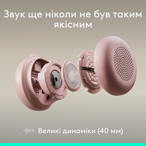 ��������� Logitech Zone Wired 2 USB Rose (981-001620) - �������� 4