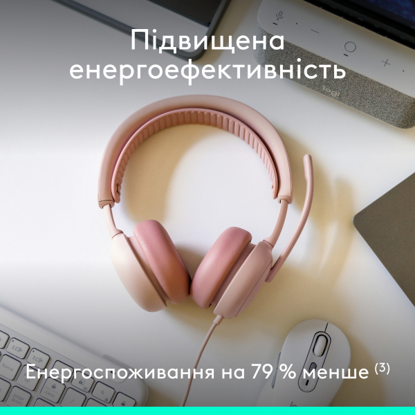 ��������� Logitech Zone Wired 2 USB Rose (981-001620) - �������� 8