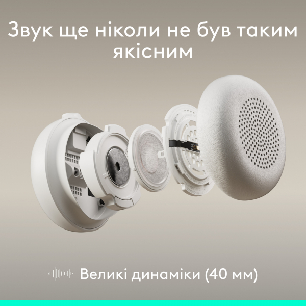 ��������� Logitech Zone Wired 2 USB Off-White (981-001621) - �������� 4