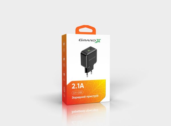   Grand-X (1xUSB 5/2.1) Black (CH-03B) -  4