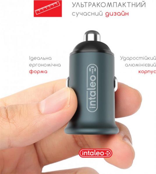 ������������� �������� ���������� Intaleo CCGQPD120T (USB, 3A) Grey (1283126509957) + ������ USB Type � - �������� 2