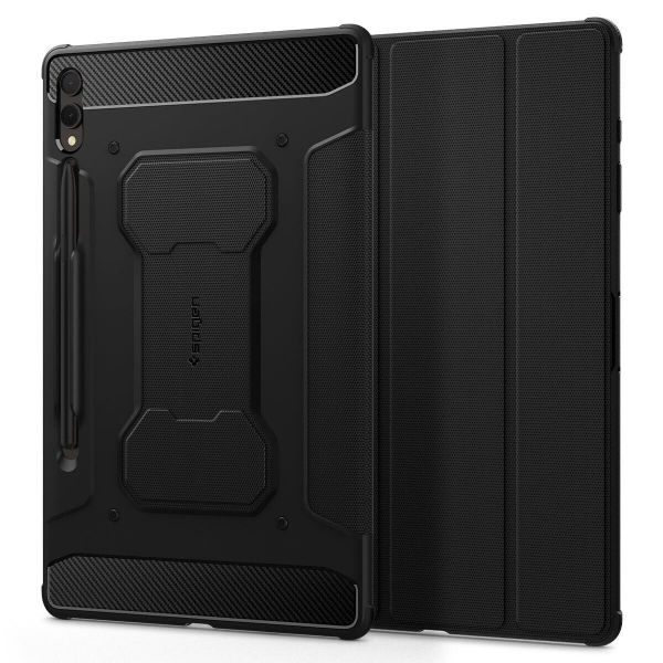 - Spigen Rugged Armor Pro  Samsung Galaxy Tab S9+ 12.4 SM-X810/SM-X816 / Tab S10+ 12.4 SM-X820/SM-X826 Black (ACS06539) -  1