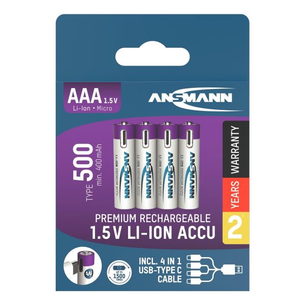 ������������ Ansmann AAA/HR03 Li-Ion 500 mAh BL 4 �� - �������� 1