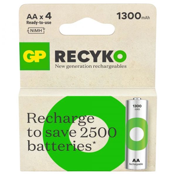 ������������ GP Recyko AA/HR06 NI-MH 1300 mAh BL 4 �� - �������� 1