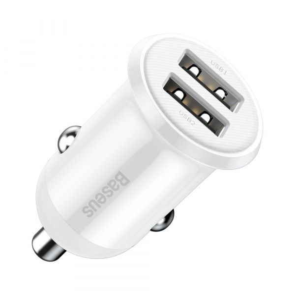    Baseus Grain Pro 4.8A 2USB White (CCALLP-02) -  1