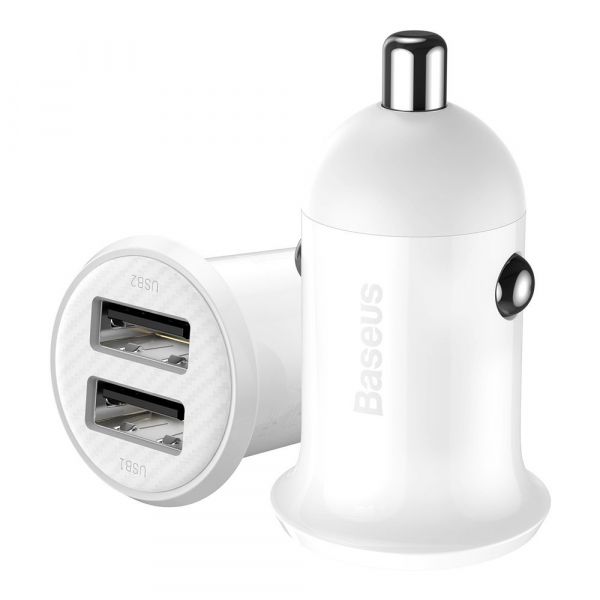    Baseus Grain Pro 4.8A 2USB White (CCALLP-02) -  2
