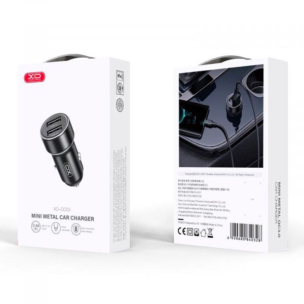 ������������� �������� ���������� XO CC53 (2USB-A, 2.4A) Black (CC53.black) - �������� 3