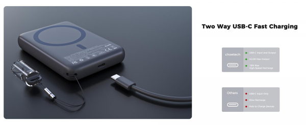������������� ��������� ������� Choetech B862 10000mAh 22.5W Black - �������� 5
