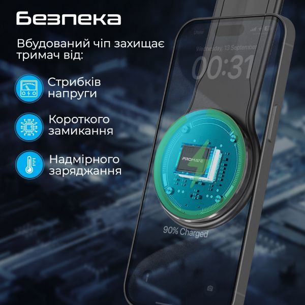 ����������� �������� ������� Promate Laxmount-15W MagSafe Black (laxmount-15w) - �������� 6