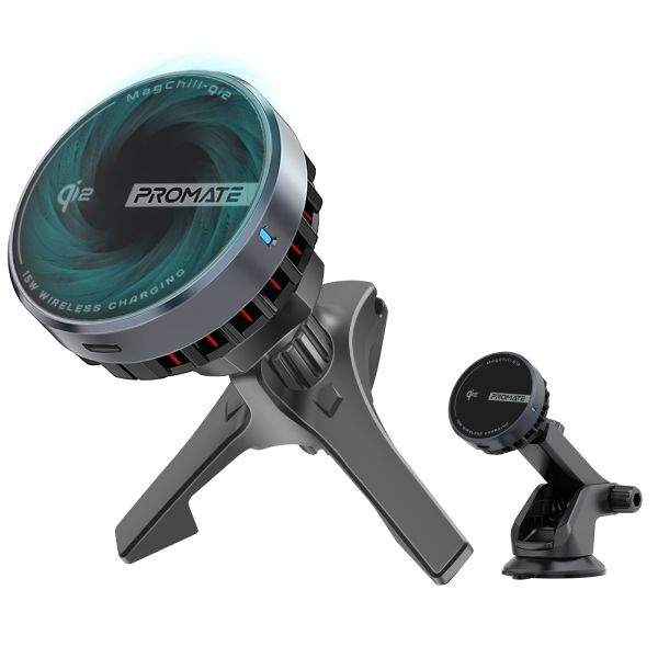 ������������ �������� ���������� Promate MagChill-Qi2 MagSafe Black (magchill-qi2) - �������� 1