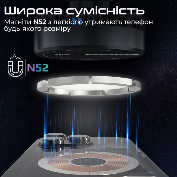 ������������ �������� ���������� Promate MagChill-Qi2 MagSafe Black (magchill-qi2) - �������� 7