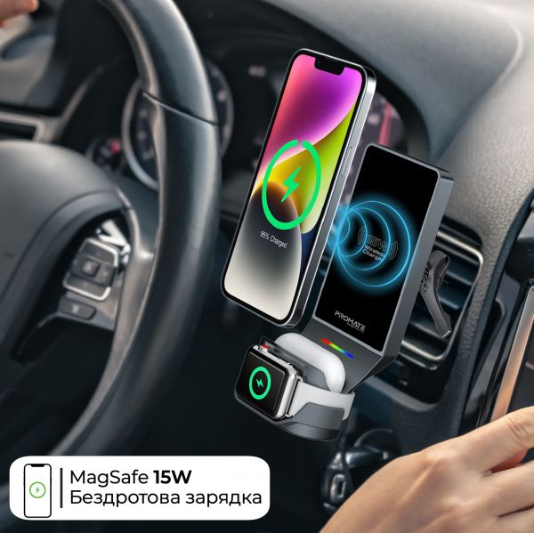 ����������� �������� ������� Promate MagDrive-Trio MagSafe Black (magdrive-trio.black) - �������� 3