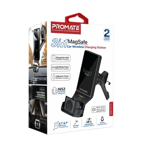 ����������� �������� ������� Promate MagDrive-Trio MagSafe Black (magdrive-trio.black) - �������� 8