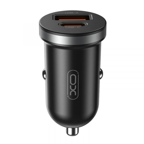 ������������ �������� ������� XO CC56 (USB, USB-C, 3A) 30W Black - �������� 1