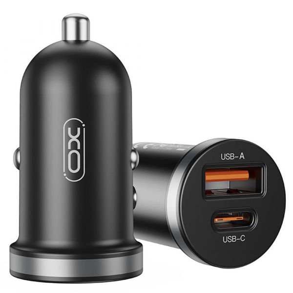 ������������ �������� ������� XO CC56 (USB, USB-C, 3A) 30W Black - �������� 2