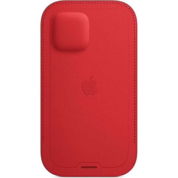 �����-������ Apple Leather Sleeve with MagSafe ��� Apple iPhone 12 Mini Red (MHMR3) - �������� 2