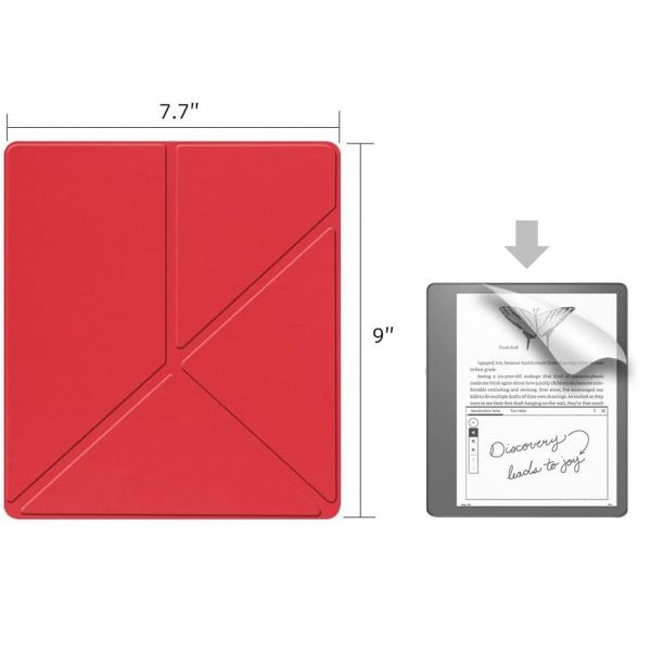�����-������ BeCover Ultra Slim Origami ��� Amazon Kindle Scribe 10.2" Red (712581) - �������� 3