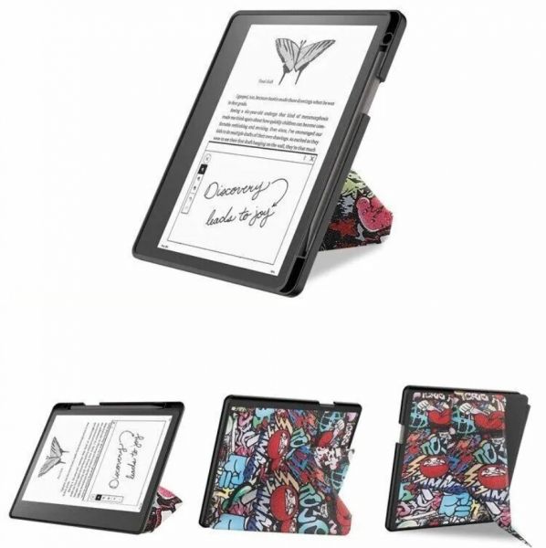 �����-������ BeCover Ultra Slim Origami ��� Amazon Kindle Scribe 10.2" Graffiti (712582) - �������� 3