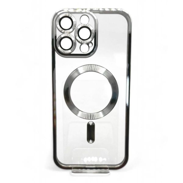 e- BeCover TPU Chrome Case MagSafe  Apple iPhone 16 Pro Max Silver (712088) -  1