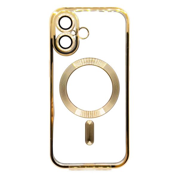 e- BeCover TPU Chrome Case MagSafe  Apple iPhone 16 Plus Gold (712076) -  1