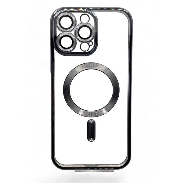 e- BeCover TPU Chrome Case MagSafe  Apple iPhone 16 Pro Black (712080) -  1